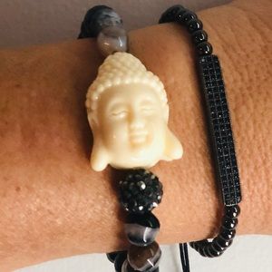 Black Tourmaline Buddha Bracelet